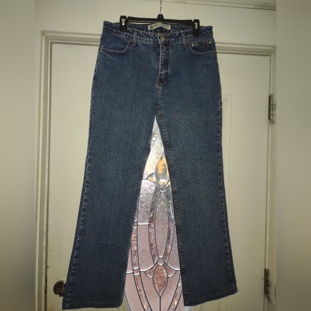Harley Davidson ladies bootcut blue jeans 12